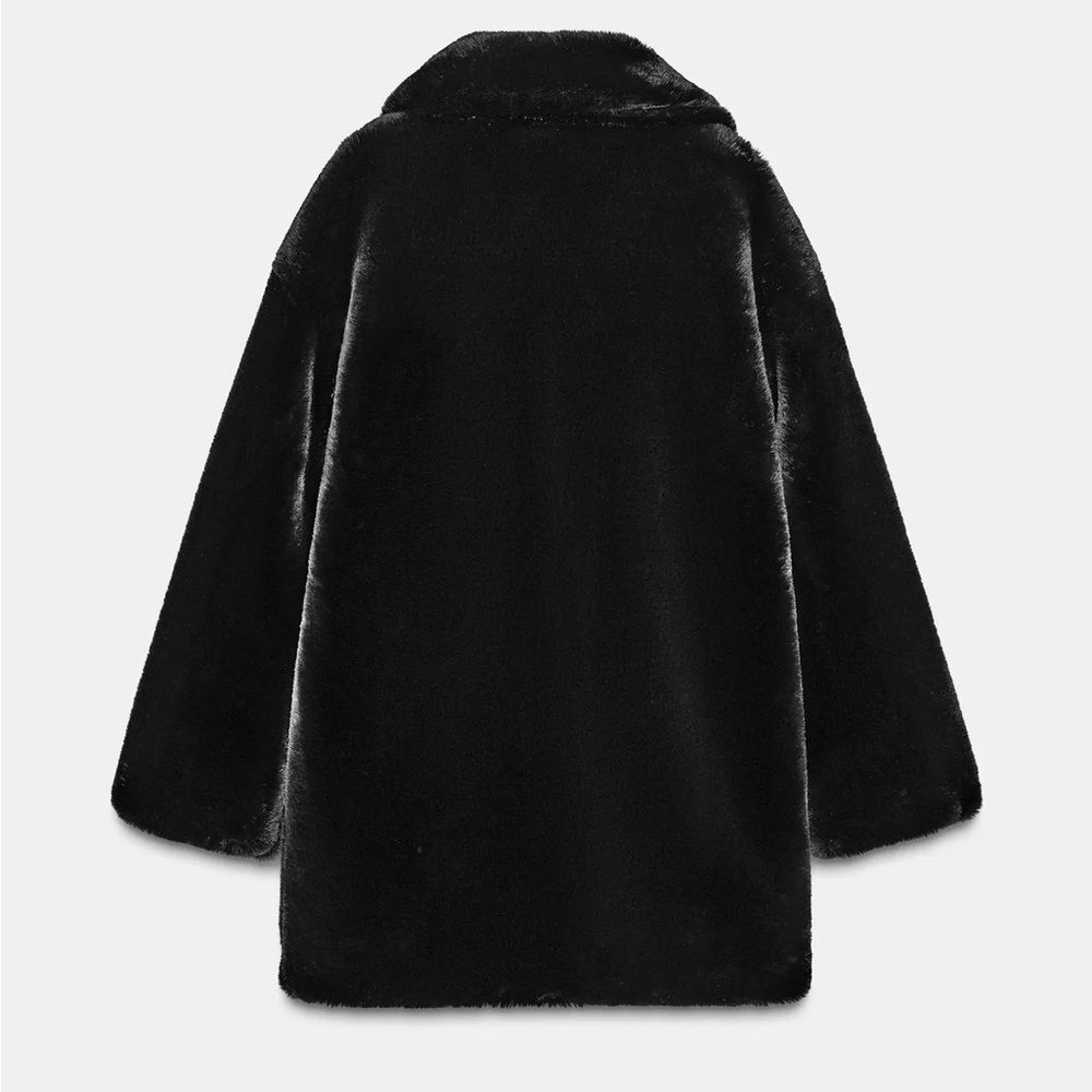 ZARA FAUX FUR COAT NEW - Picture 8 of 9